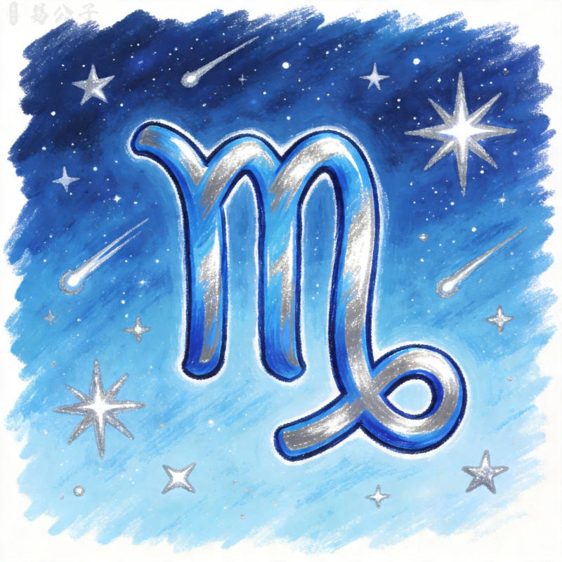 水瓶水瓶座未主题插图：风元素创新星空构图的艺术化呈现