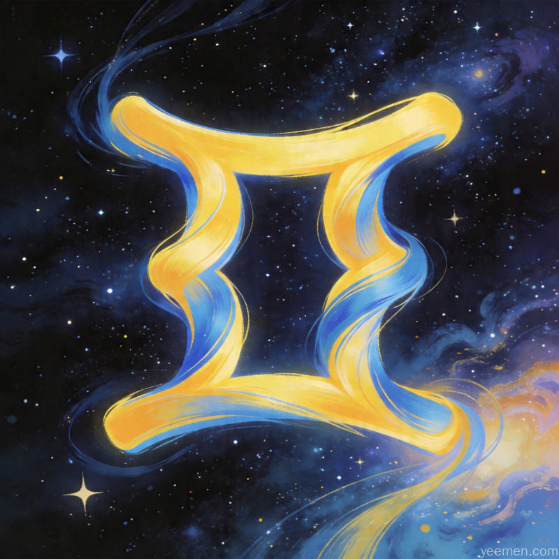 双子星象解析示意图：灵动变幻双色调的星象的视觉效果展现