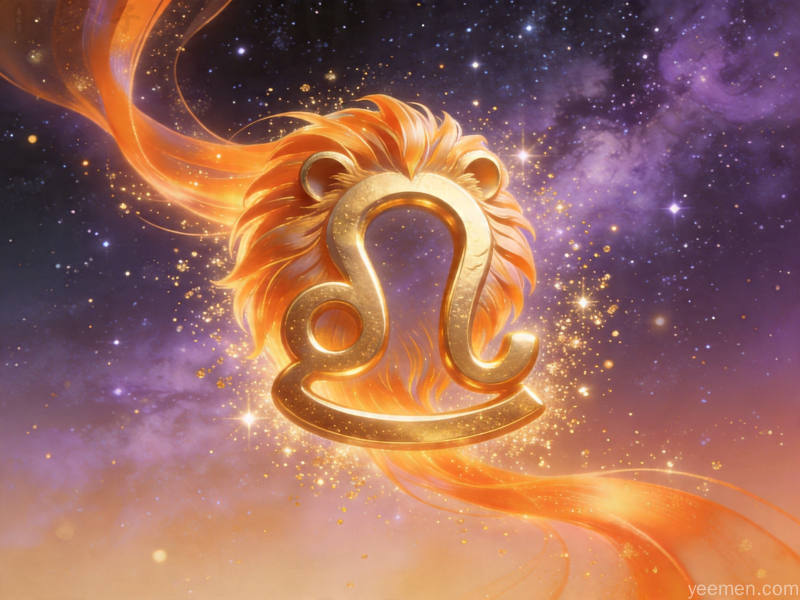 狮子星象解析示意图：金色光芒王者格调的星象的视觉效果展现