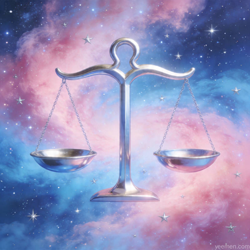 天秤星象解析示意图：优雅和谐双色调的星象的视觉效果展现