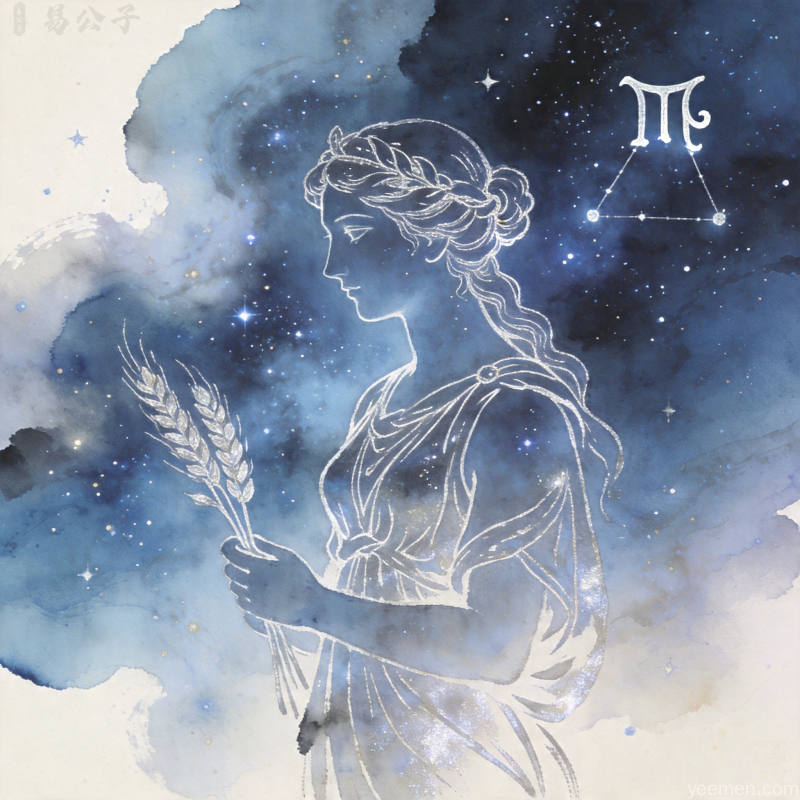 星座星盘图：行星宫位配置示意