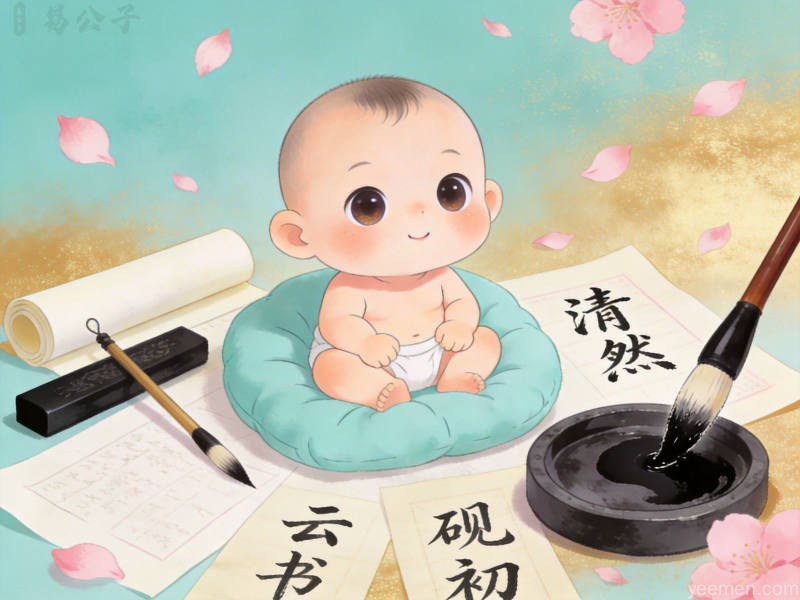 婴儿取名国潮配图