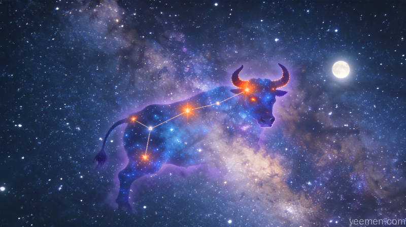 金牛座符号水墨画典雅