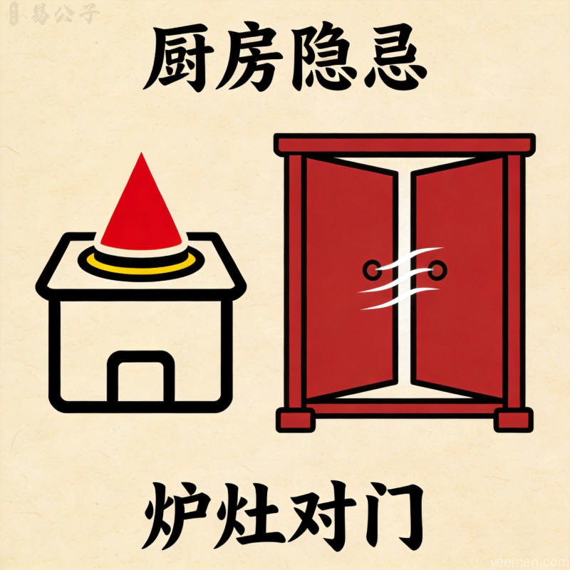 厨房风水禁忌符号化展示