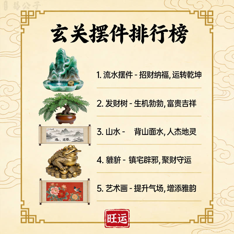 2026年玄关摆件人气排行榜：这5类最旺运