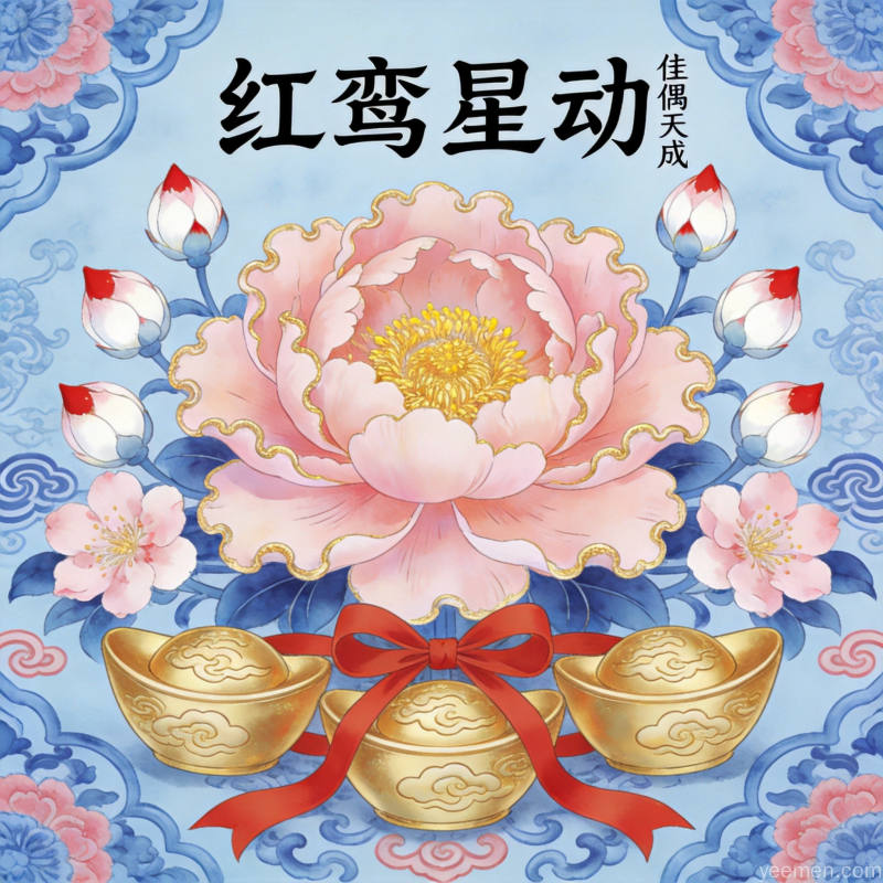 红鸾星动预示美好姻缘即将到来，桃花运旺盛