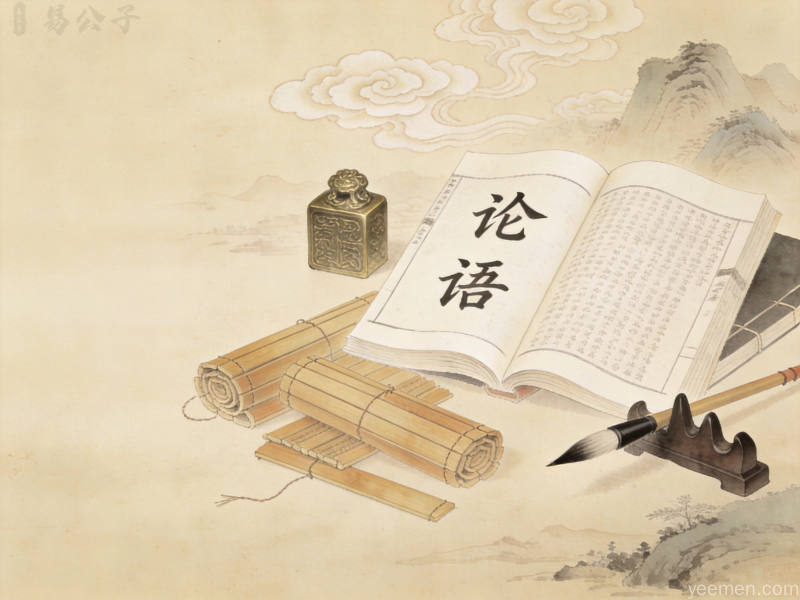 工笔画风格古建筑与山水意境，文化传承与传统美学