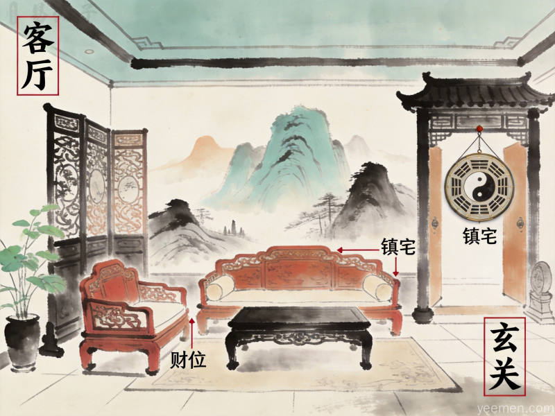 客厅玄关沙发摆放风水