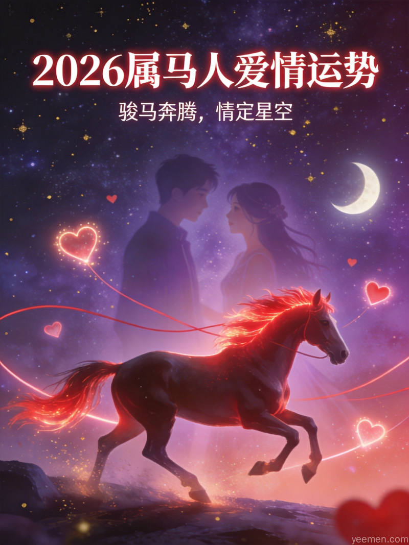 属马人2026年感情运势，浪漫星空下的骏马与爱情
