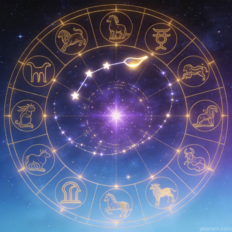 紫微斗数入门图解：北斗七星与紫微星高悬天际