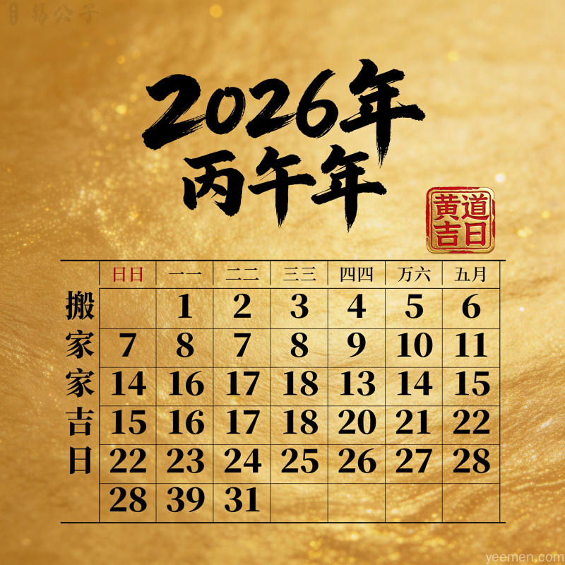 乔迁入宅黄道吉日干支冲煞解析