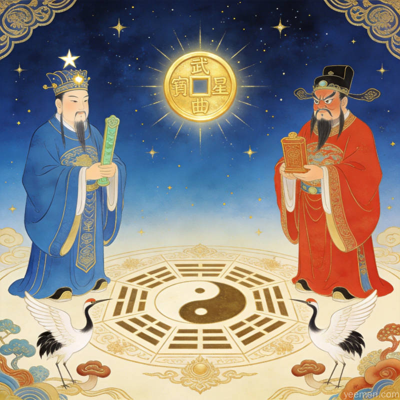 富贵格局系统图解：武曲天府天相等星曜配合的命盘布局示意