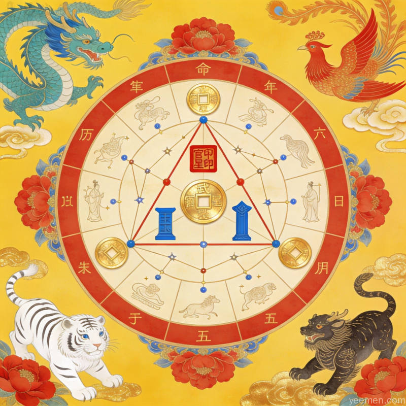 机月同梁格图示：紫微斗数经典格局的传统与现代融合表现