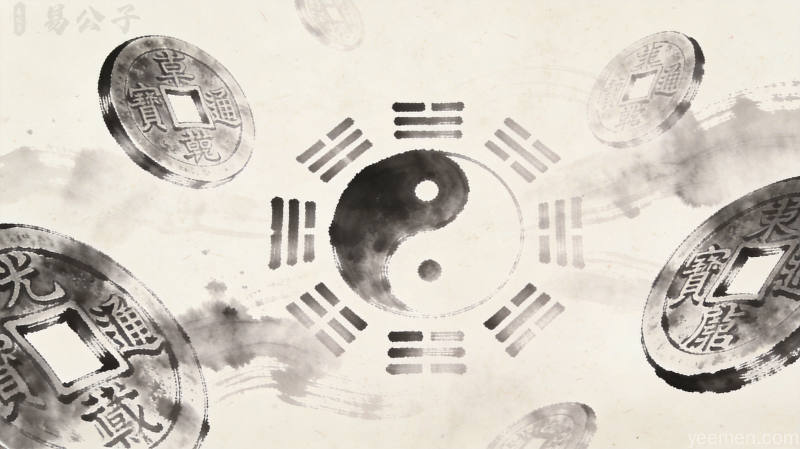 六爻六亲五行生克关系图,金木水火土五行相生相克,六亲爻位关系一目了然,传统命理文化符号清晰展现