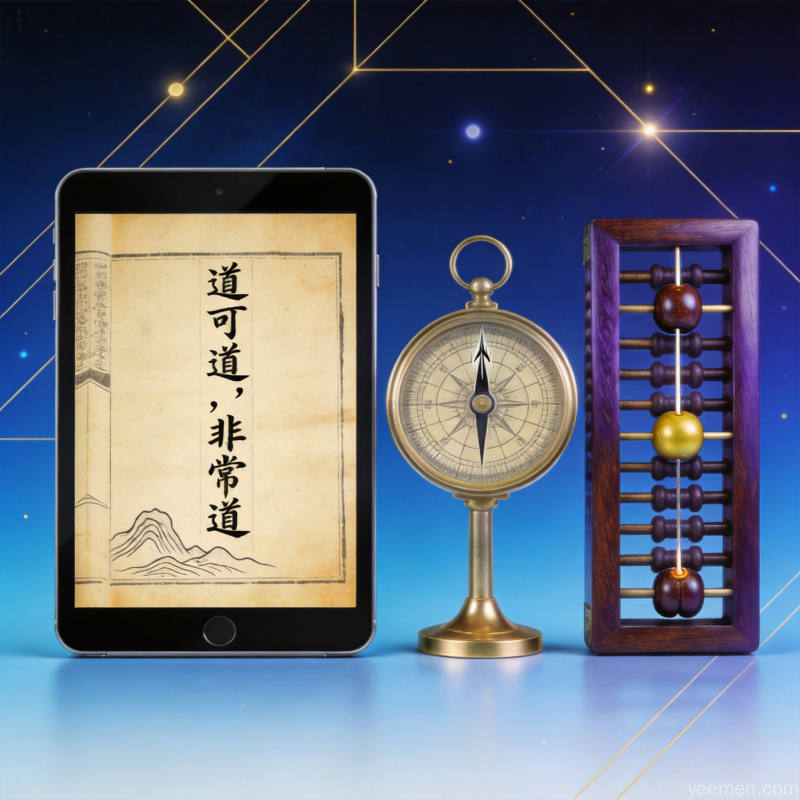 伪国学识别指南配图3:数字科技与传统碰撞的赛博古风画面