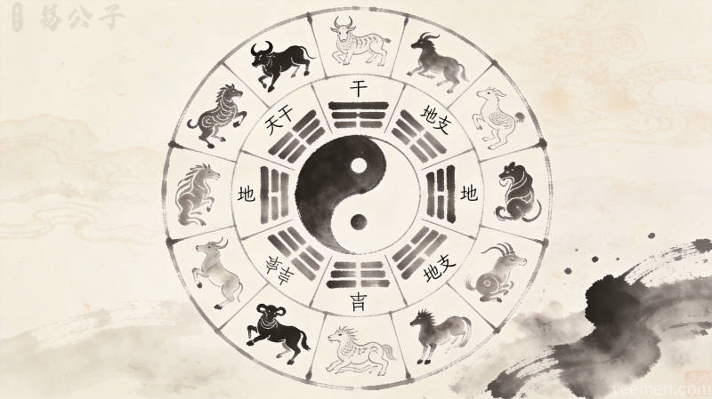 金石篆刻风格的紫微斗数命盘图,呈现十二宫位的方形排列结构,中央有北斗七星图案,四周环绕八卦符号,展现古朴厚重的传统命理文化