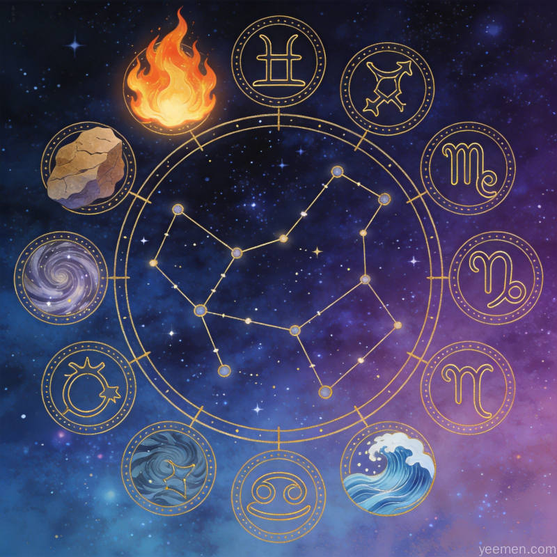 12星座配对指数一览表:火土风水象匹配度全面解析