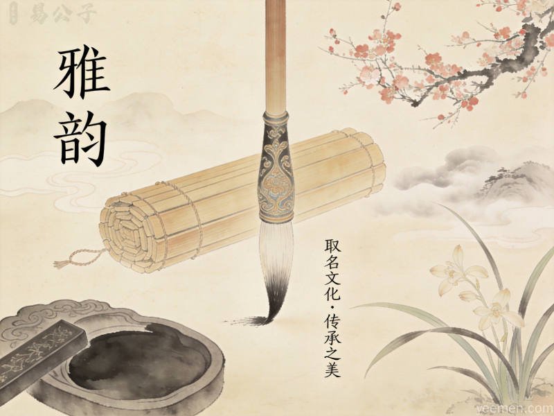 姓名学古朴雅致意境,山水云雾背景