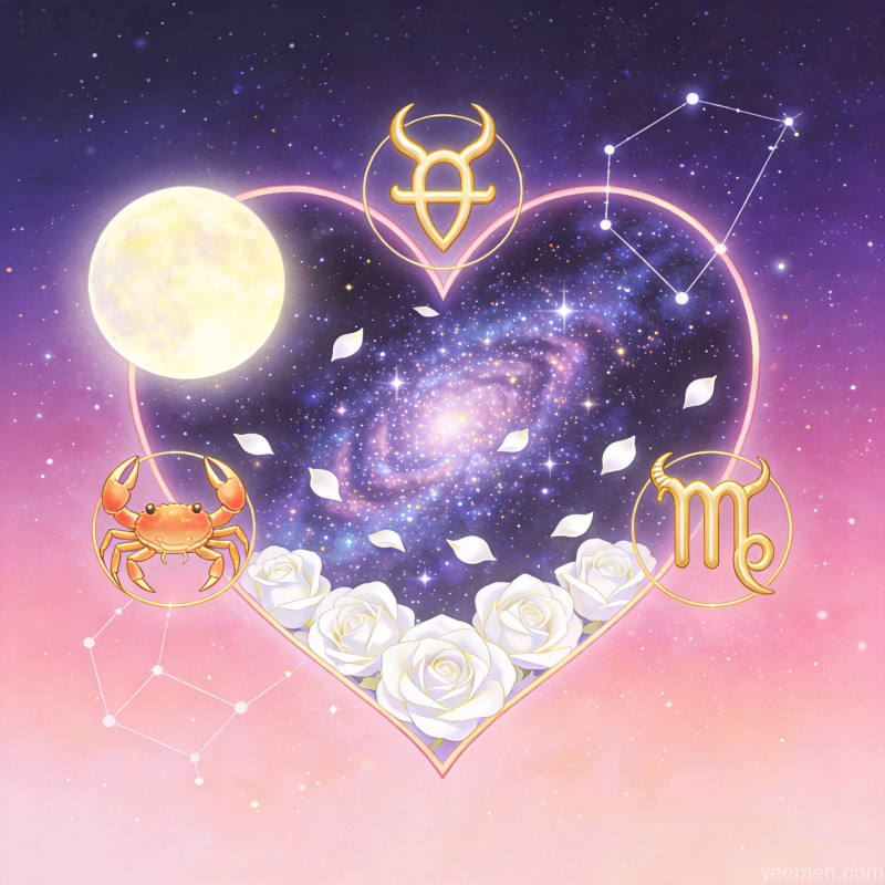 金牛巨蟹摩羯星座配对,玫瑰花瓣与星河