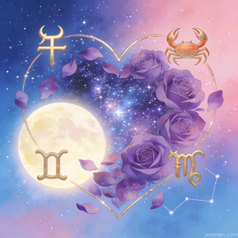 专一长情星座主题,温柔月光与银河