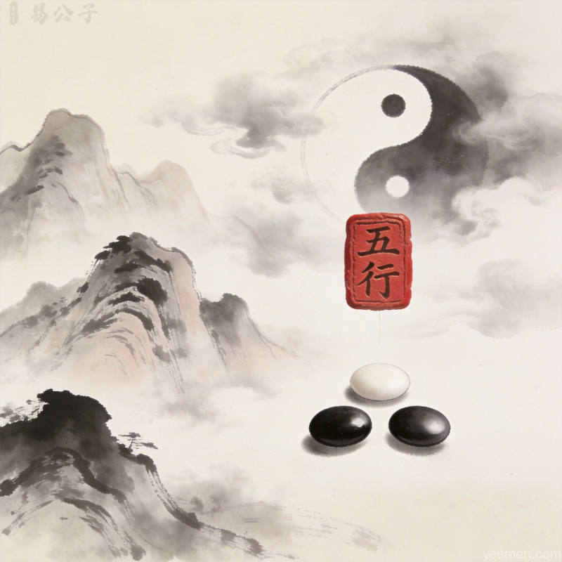 泛黄古籍书页，蝇头小楷书写干支八字，砚台毛笔算盘相伴，纸张岁月斑驳质感，厚重古朴