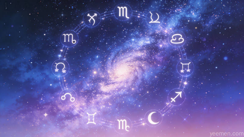 水星逆行星象图，星空下璀璨银河，星座连线与行星轨迹，展现水逆星象格局