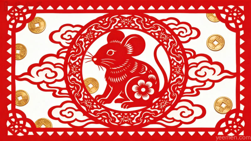 水墨晕染命盘图案,天干地支符号若隐若现,宣纸纹理背景,呈现子午相冲的命理意象