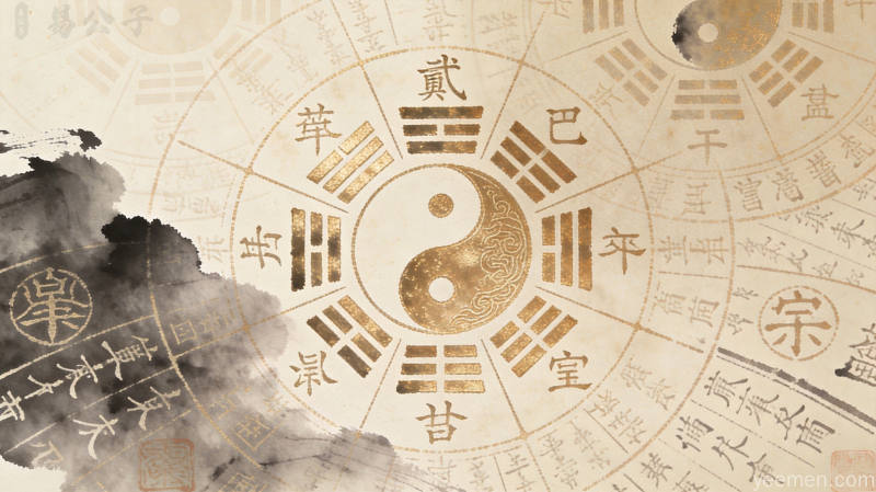 五行流转示意图,金木水火土相生相克关系以圆形图示展现,体现中国传统哲学的圆融与平衡