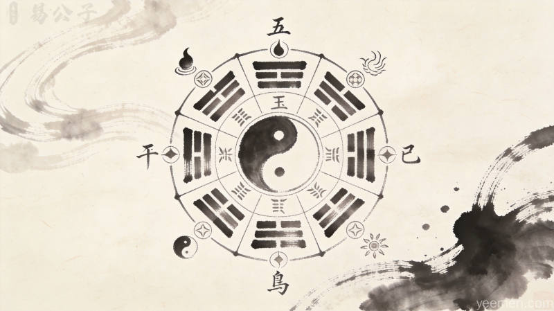 命盘解读意象图,传统文化符号的视觉呈现
