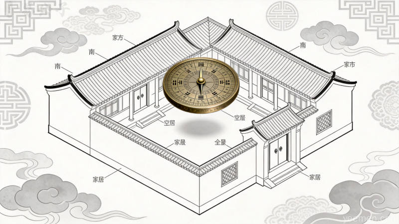 办公室种姜养铜龟年轻人的最便宜职场邪修配图——家居空间、线稿图解风格、房屋轮廓传统美学插画