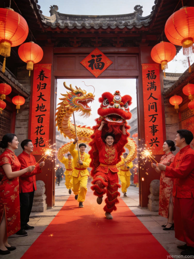 春节习俗:中华第一大节的文化密码 3 传统年夜饭场景,展现家庭团圆的温馨画面
