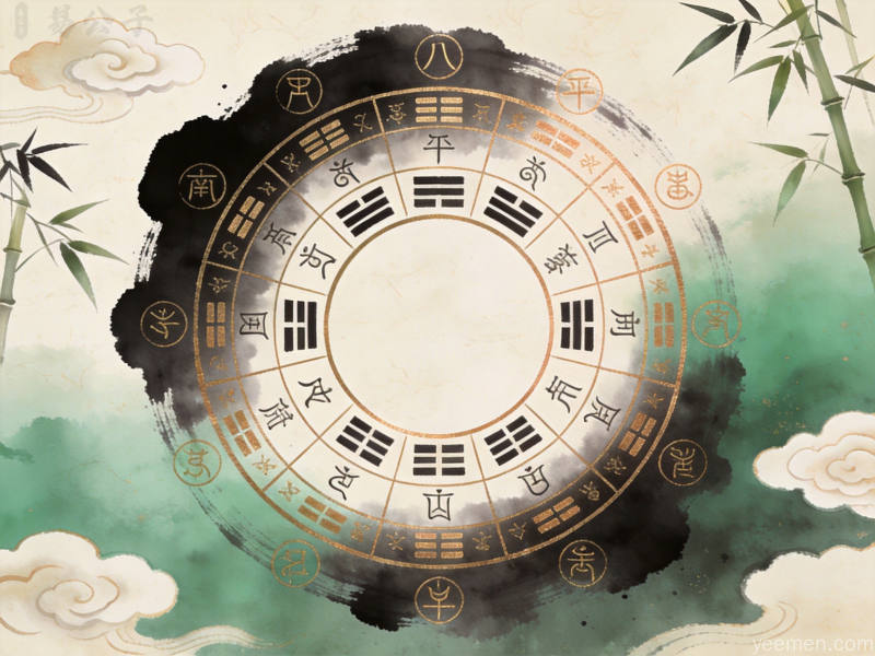 驿马星动主题配图:水墨风格骏马在古驿道上奔驰,祥云环绕驿站建筑,展现传统命理学中驿马概念的视觉意境