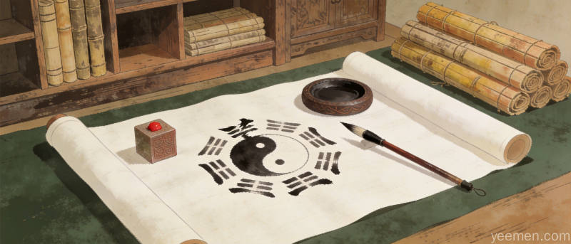 传统姓名学古籍书页特写，展示笔画数理与五格推算体系