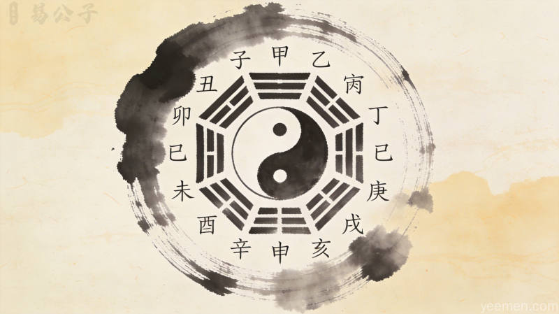 流年为势,日元为基:八字命理中的动态与静态智慧 3 命理学者研究八字命盘的场景,体现传统命理分析的严谨性