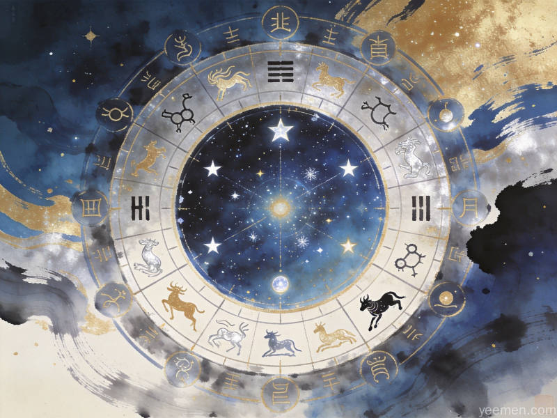 紫微斗数入门到进阶方法配图，呈现十二宫位与北斗七星的奥秘