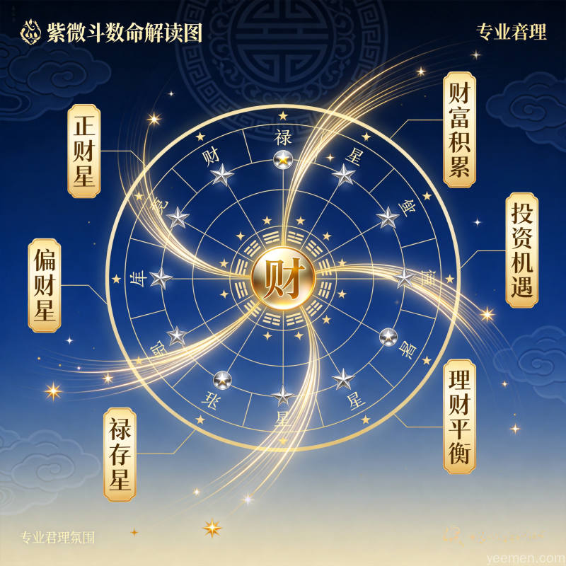 紫微斗数命盘解读：财配图，增加文章视觉辅助效果