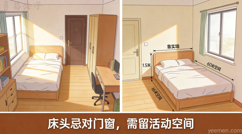 卧室床头摆放十大常见配图，补充说明相关知识点