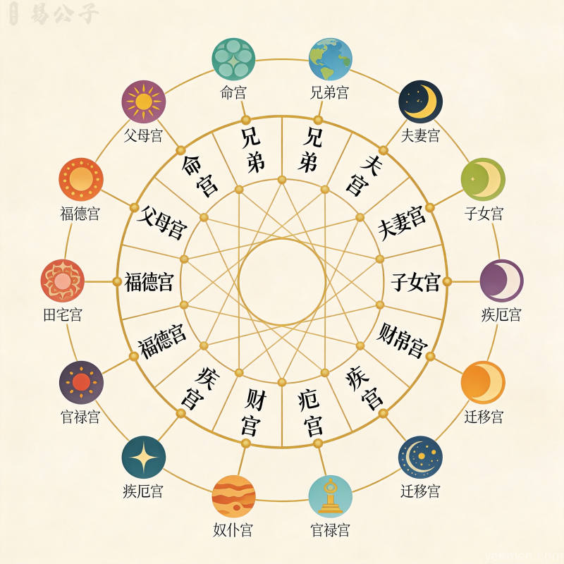 紫微斗数五分钟快速入配图，补充说明相关知识点