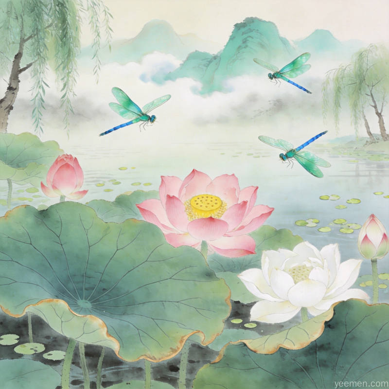 小暑时节荷花池塘展现夏日传统文化意象