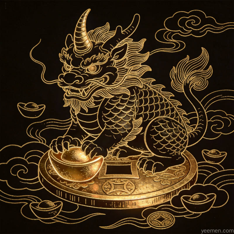 书法卷轴上的汉字拆解艺术展示