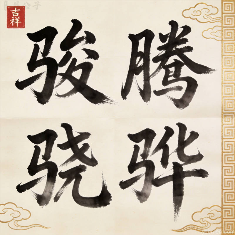 马年宝宝取名用字艺术展示