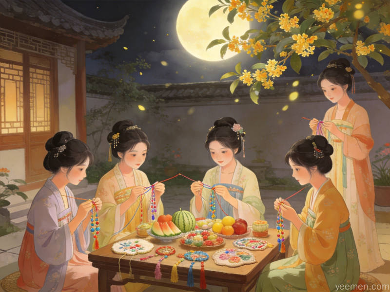 七夕传统习俗的千年传承：从乞巧穿针到星河之恋