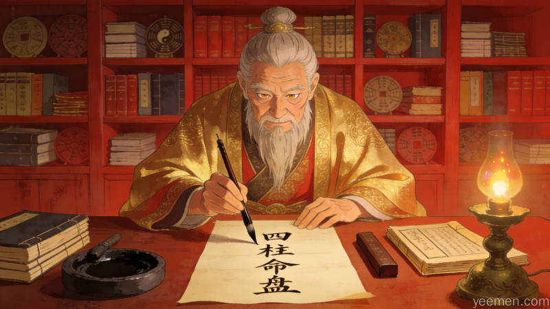 八字排盘示意图