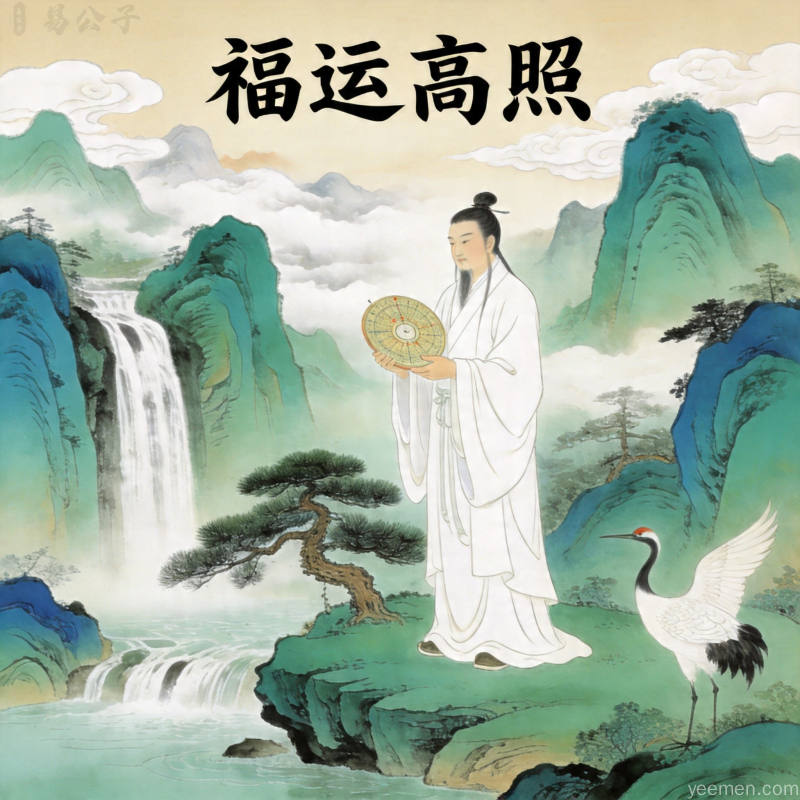 太极八卦图：水墨风格命理图解