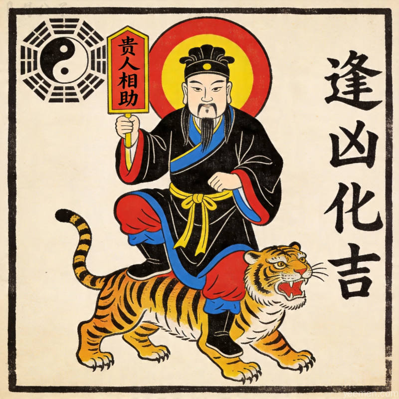 命盘八卦图：太极八卦与五行配置