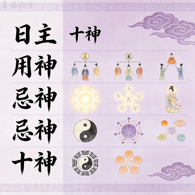 命盘八卦图：太极八卦与五行配置