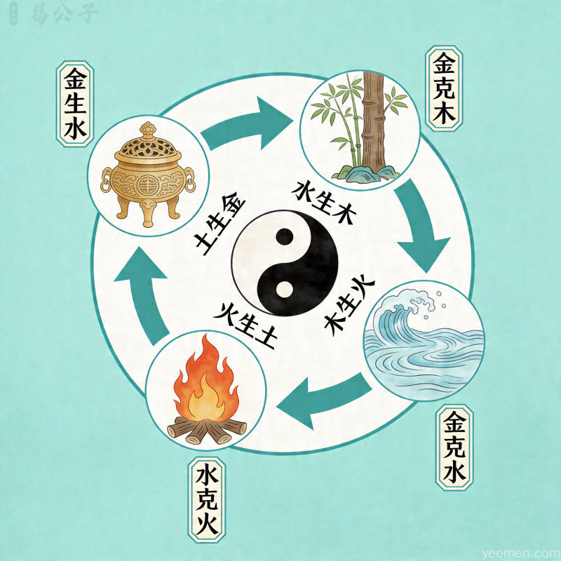 五行命理图：天干地支配置解读