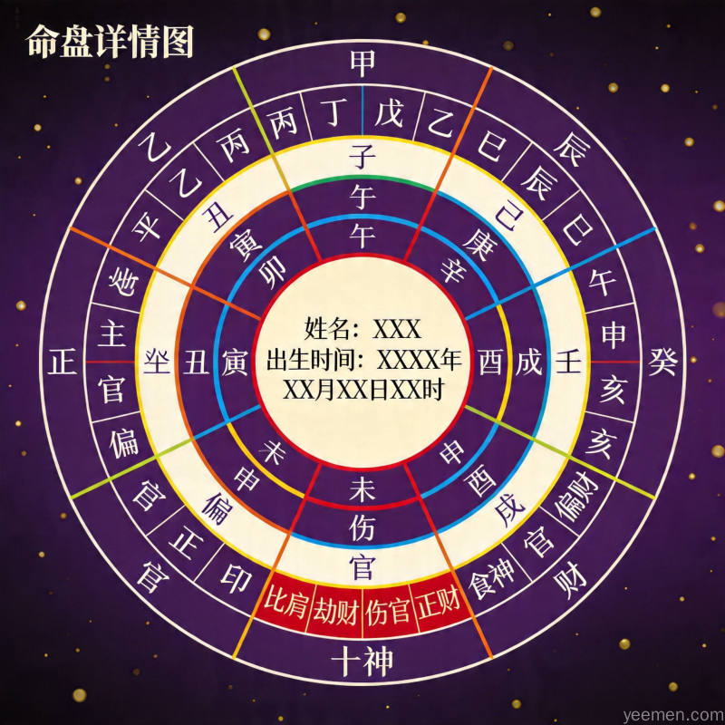 太极八卦图：水墨风格命理图解