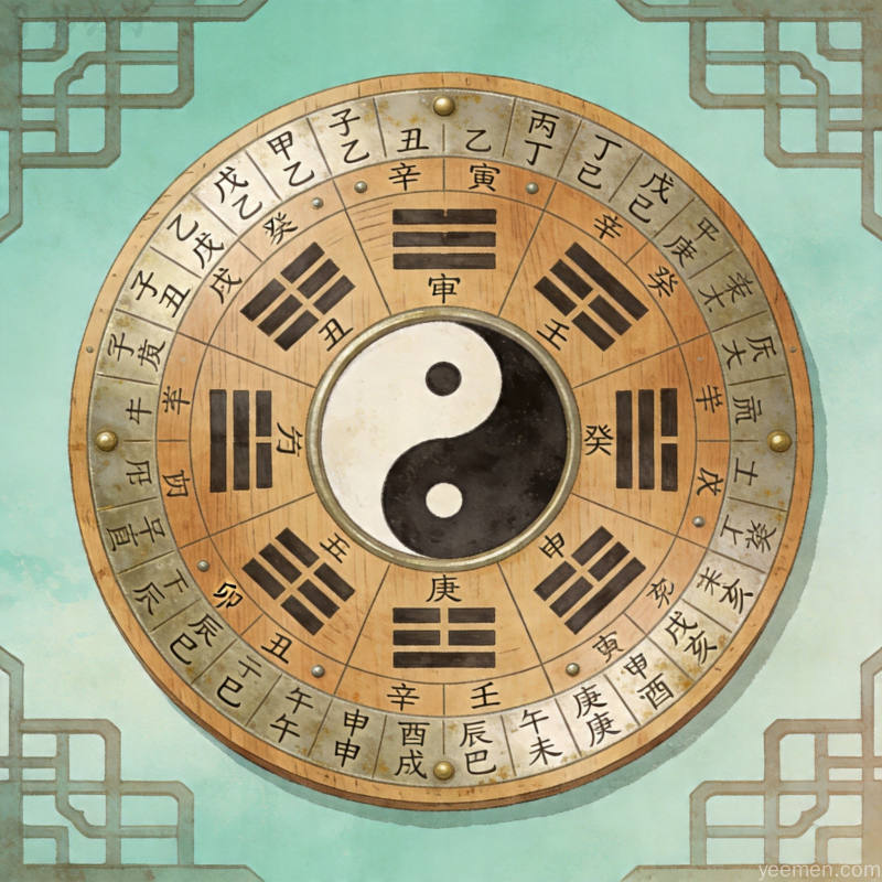 命局分析图：五行生克关系示意