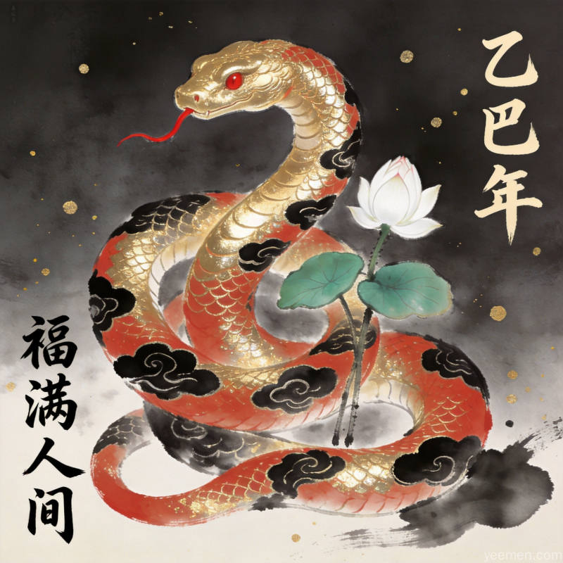 十二生肖蛇年吉祥物